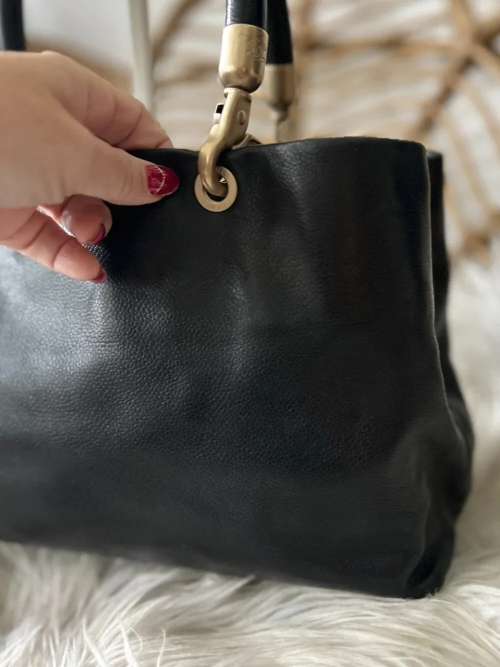 CHANEL Timeless Tote Shoulder in Black Caviar with dust bag